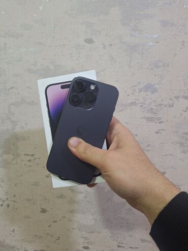 айфон 14 про: IPhone 14 Pro, 256 GB, Deep Purple, Face ID, Sənədlərlə