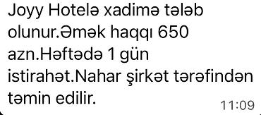 otelde xadime: Xadimə tələb olunur — 1