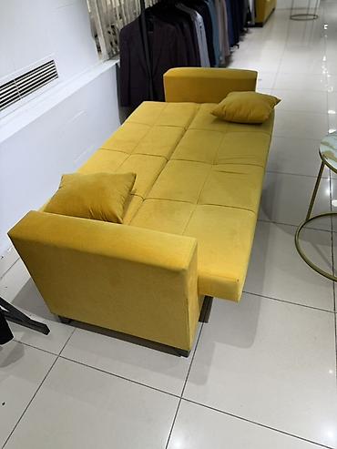 Divanlar: Sarı rəngli transformasiya olunan divan - Müasir minimal dizayn, düz — 3