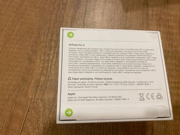 Minidisk və disk pleyerlər: Apple AirPods Pro 3 yeni acilmiyo. Almaniyadan alinibbb resmi