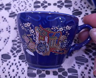samovar 10 litr: Qəhvə dəsti, rəng - Göy, Farfor, 15 nəfərlik, Yaponiya — 6