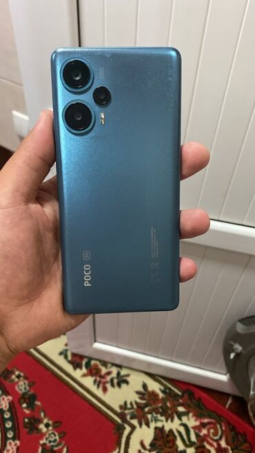 телео: Poco F5, Б/у, 256 ГБ, цвет - Синий, 2 SIM