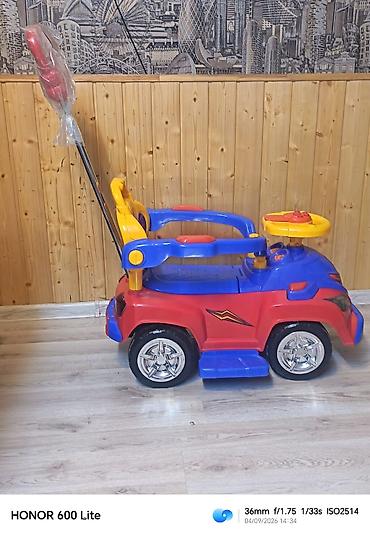 masin usaq ucun: Uşaq gəzdirici maşın – Magic Car - Rənglər: qırmızı–mavi–sarı - — 2