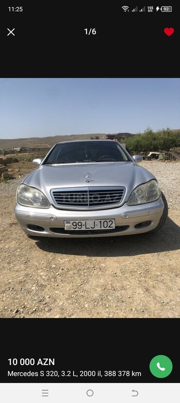 işlənmiş mapet: Mercedes-Benz S 320: 3.2 l | 2000 il Sedan