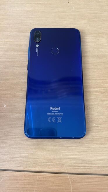 xiaomi redmi б у: Xiaomi Redmi Note 7, 32 ГБ, цвет - Синий, 
 Кнопочный, Сенсорный, Отпечаток пальца