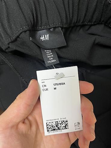 шерстяные брюки: Мужские брюки, M, H&M, Новый, цвет - Черный — 3