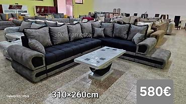 Ugaone garniture: Ugaona garnitura 300×220 cm - Prostrana L‑forma sa dubokim sedištima — 19