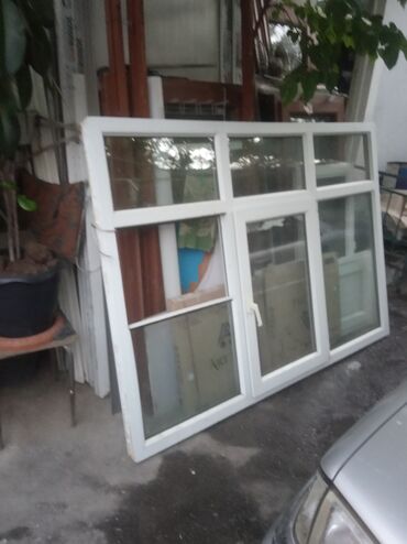 Plastik pəncərələr: İşlənmiş İkiqat şüşə paketi Plastik pəncərə, Еni: 44 sm, Uzunluğu: 43 sm — 17