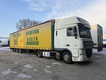 фен для тента: Тягач DAF XF с тентованным полуприцепом - Марка/модель тягача: DAF XF — 2