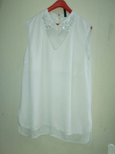 bele bluze: M (EU 38), Jednobojni, bоја - Bela