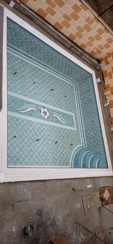 Hovuzlar: Hovuzun 0 dan tikintisi.Her nov mazaiklara movcuddur. Qiymet və rəng — 28