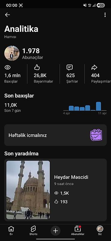 bakida ne is qurmaq olar: Xidmət: YouTube kanalının reklam yerləşdirilməsi və kontentdə — 2