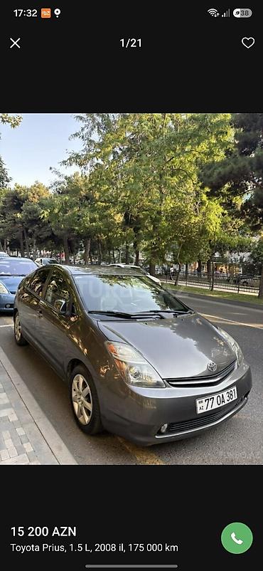 prius diskləri: Toyota Prius: 1.5 l | 2008 il Hetçbek — 1