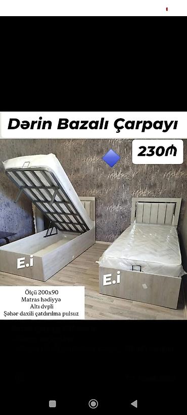 çarpayı bazası: Yeni, Təknəfərlik çarpayı, Bazalı — 1