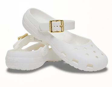 женская обувь 41: Сабо, 37.5, Crocs, Новый, цвет - Белый, Бесплатная доставка — 2