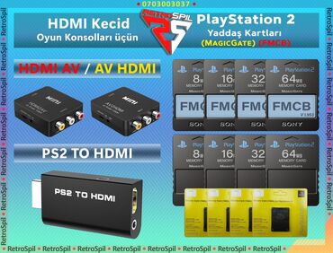 ps2 aksesuar: PlayStation 2 Aksesuarlari • PS2 TO HDMI - 10₼ • AV to HDMI - 10₼ •