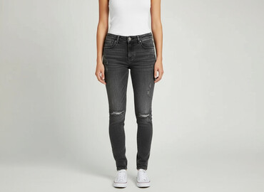 jeansy z dziurami zara: Jeansy damskie, rozmiar S