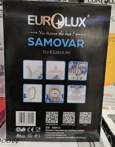 elektrik samavar: Samovar elektrik samovar Eurolux 4 litr tutumlu Paslanmaz iy tam — 6