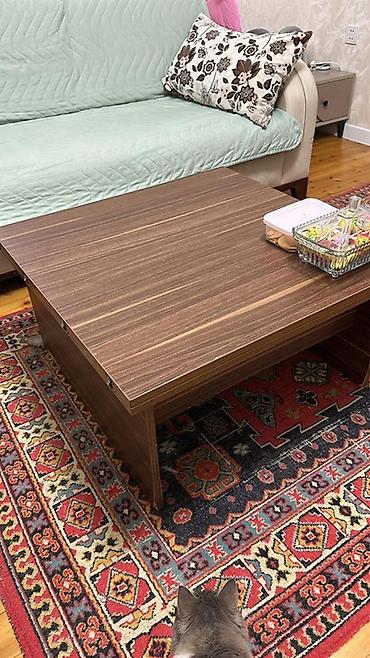 divan sifarisi: Düz masa, Transformer, Təkərsiz, Teksturalı laminat, Zəmanətsiz — 1