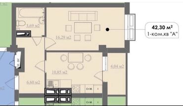 ипотечные квартиры: 1 комната, 9 м², Элитка, 9 этаж, ПСО (под самоотделку)