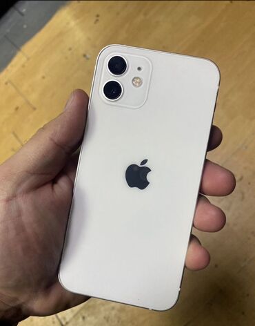 мобильные телефоны ми новые без бу: IPhone 12, Колдонулган, 128 ГБ, Ак, Кулакчындар, Заряддоочу түзүлүш, Коргоочу айнек, Бөлүп төлөө менен, 77 %