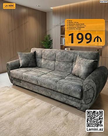 Məhsul: Divan Kod: 2649 - Ölçü: 210 sm - Mexanizm: Açılan, bazalı lalafo.az -da Məhsul: Divan Kod: 2649 - Ölçü: 210 sm - Mexanizm: Açılan, bazalı