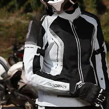 eb studio obuca: Modeka ženska moto jakna – sportski kroj, crno-bela - Materijali — 7