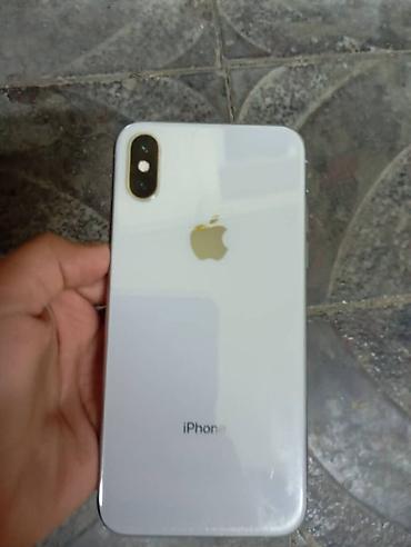 IPhone X, Б/у, 256 ГБ, Серебристый, Чехол, 100 %