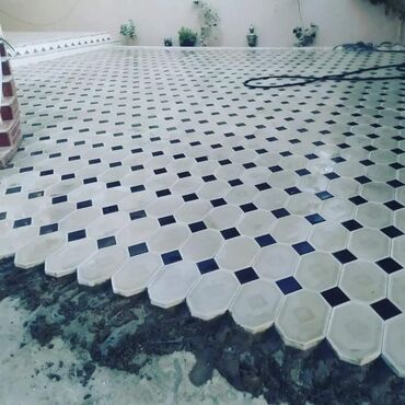 Tamet: Tamet döşəmə xidməti – dekorativ beton/daş təməli ilə həyət və giriş — 36