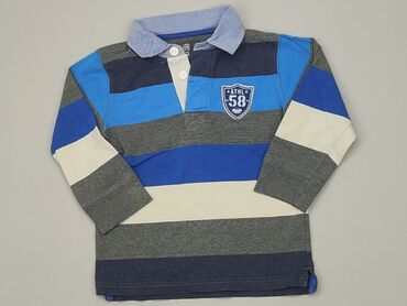 sweterek w paski z serduszkiem: Bluza, H&M, 3-4 lat, 98-104 cm, stan - Bardzo dobry