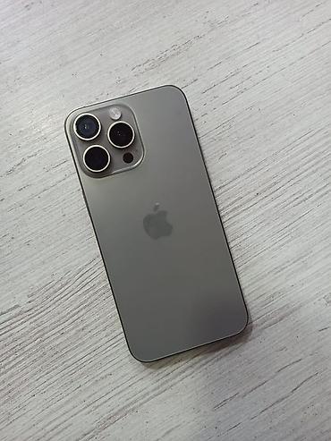 IPhone 15 Pro Max, Б/у, 512 ГБ, Natural Titanium, Защитное стекло, 87 %