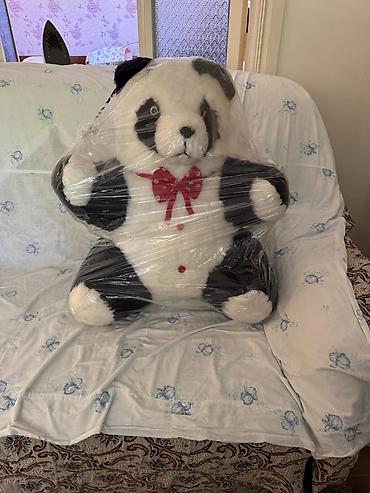 Böyük ölçülü panda plyuş oyuncağı - Yumşaq və sıx dolğulu, klassik