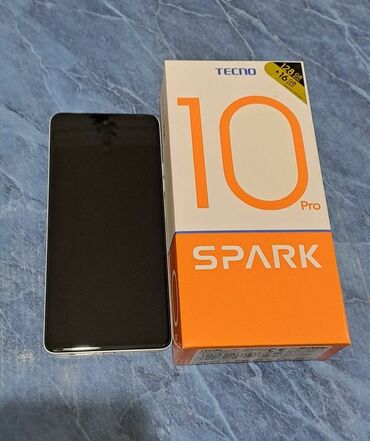 Tecno: Tecno Spark 10 Pro, Новый, 128 ГБ, цвет - Белый, 2 SIM