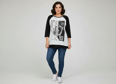 bluzki z dekoltem v plus size: Janina, Women's blouse, size 2XL at lalafo.pl bluzki z dekoltem v plus size: Janina, Women's blouse, size 2XL