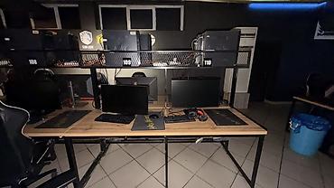 table study: Игровые столы для компьютерного клуба (модульные, на металлическом — 1