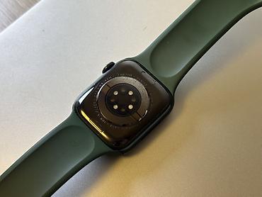 iphone 12 mini: Apple Watch Series 7 (41мм) цвет черно зеленый,полный комплект! АКБ — 3