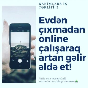 İş Xaçmazda: Xanımlar Üçün Evdən Çıxmadan İş Fürsəti. Əlavə Məlumat Üçün Müraciət