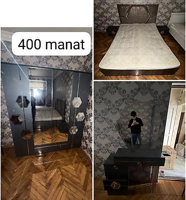 taxt bazası: Qiymət: 400 manat son qiymətdi Yataq otağı dəsti - Çarpayı və döşək — 1