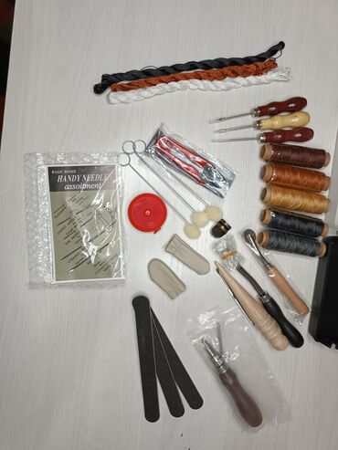 Курсы шитья: Набор по работе с кожей. пробойники, кромкорезы, стикер, ножницы — 7
