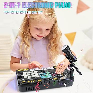 opis deteta: Dečji 2‑u‑1 DJ kontroler i elektronski klavir sa mikrofonom - — 3