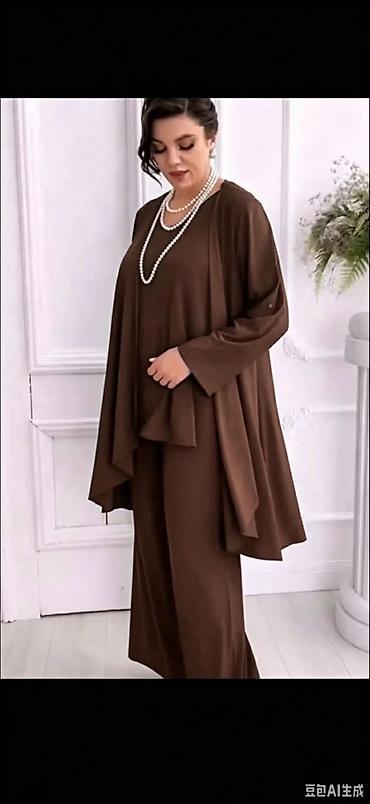 tunike bluze: Elegantni damski komplet – tunika + široke pantalone - Model — 1