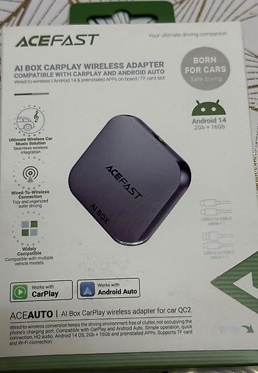 Digər avtoelektronika: ACEFAST QC2 AI Box CarPlay Wireless Adapter satılır Tam yenidir, cəmi — 1