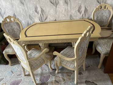 qonaq otagi stol stul desti: Qonaq otağı üçün, İşlənmiş, Açılan, Oval masa, 8 stul