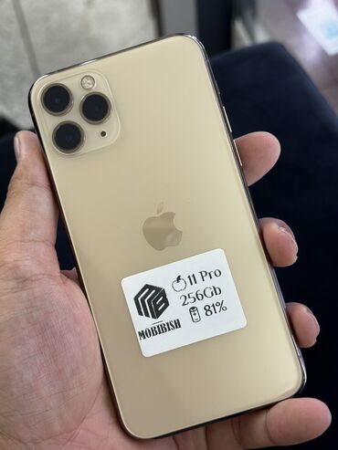 клавиатура и мышь для телефона в бишкеке: IPhone 11 Pro, Колдонулган, 256 ГБ, Алтын, Коргоочу айнек, Каптама, 81 %