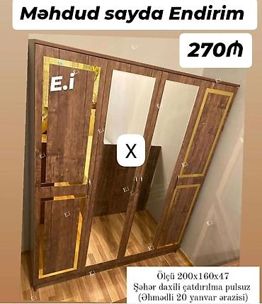 ucuz dolab: Məhdud sayda endirimli qarderob - Qiymət: 270₼ (şəkildə göstərilib) - — 1