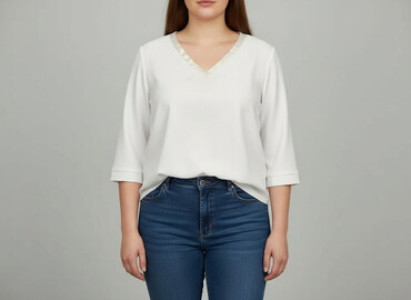 eleganckie bluzki plus size: Women's blouse, size 2XL
