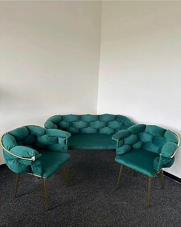 ikea dječji ormari: Set tapaciranog nameštaja – moderni klub stočići + fotelje/klupica - — 1