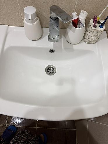 Keramik ayaqlı hamam/lavabo dəsti - Material: yüksək keyfiyyətli