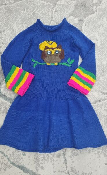 платье на девочку: Детское платье, цвет - Синий, Б/у