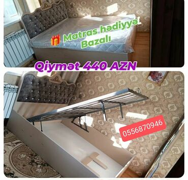 бескаркасный диван кровать: Новый, Односпальная кровать, С подъемным механизмом, С матрасом, Без выдвижных ящиков, Азербайджан